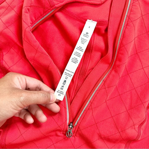 lululemon athletica Red Quilted Sweatshirt - Picture 9 of 14